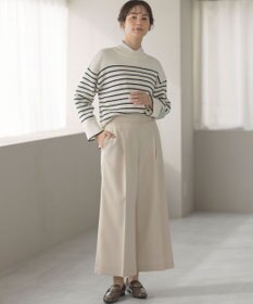 組曲 L 【WEB限定】ハイネック ゆるボーダーニット