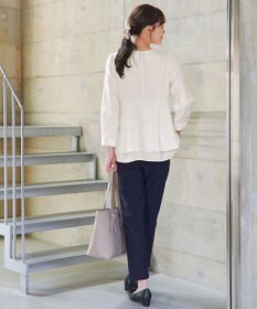 Tiaclasse L 【洗える】ストレッチサイドラインパンツ