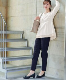 Tiaclasse L 【洗える】ストレッチサイドラインパンツ