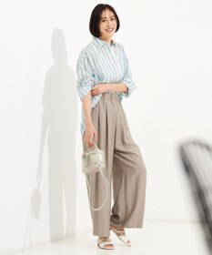 自由区 【洗える】テンセルリネンベーシック シャツ