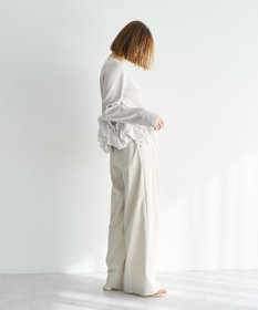 YECCA VECCA パール釦ラッフルカーディガン