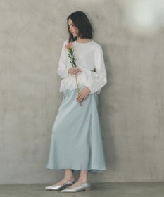 YECCA VECCA パール釦ラッフルカーディガン