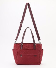 Y'SACCS ドットジャガードポーチ付きトートバッグ