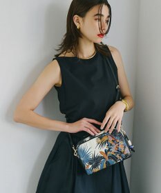 TOPKAPI 【TREASURE TOPKAPI】マイルドサテン スカーフ柄 ショルダーバッグ