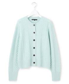 23区 S 【洗える】カシミヤブレンド ケーブルニットカーディガン