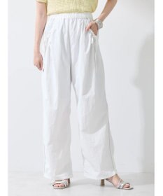 earth music&ecology サイドリボンラインパンツ（Ｏｆｆ　Ｗｈｉｔｅ）