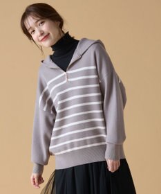 ANY 【洗濯機可】しあわせタッチハーフジップフーディー