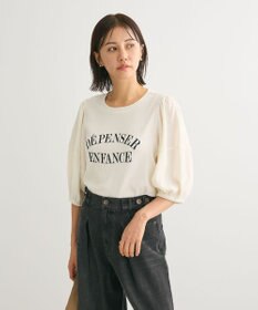 Green Parks ランタンスリーブ表面カットロゴプルオーバー