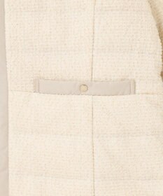 ANY SIS L 【2WAY】ツイードノーカラー ダウンジャケット