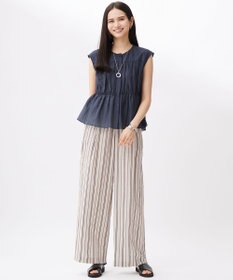 自由区 L シルクコットンローンフレンチスリーブ ブラウス