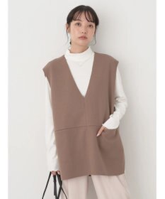 earth music&ecology ＳＥＴ２点圧縮風ポンチベスト＋リブタートル