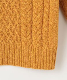 JOSEPH ABBOUD 【イタリア糸使用/軽く暖かい/多色展開】 ラムウールケーブル柄ハーフZIPプルオーバー