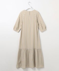 自由区 L 【17号サイズまで展開】ビスコースナイロンドビーストライプ ワンピース