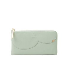 LANVIN en Bleu デクール 薄マチLファスナー長財布