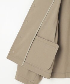 自由区 【セットアップ対応】リネンストレッチノーカラー ジャケット