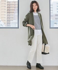 23区 【SLOW】ストレッチ コーデュロイ ストレート フレア パンツ