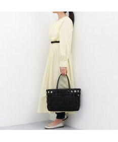 UNBILLION ペルケ perche / テープ透かし格子トートバッグL