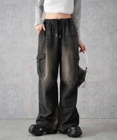 WEGO デニムパラシュートカーゴパンツ