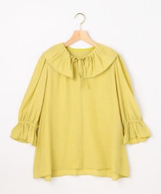 組曲 【先行予約】【WEB限定】シアーリンクルクロス フリル襟ブラウス