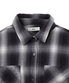 WEGO オンブレチェックショートシャツ