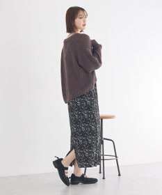 earth music&ecology 【予約】ぽんぽんスキッパーカーディガン