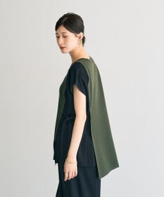 YECCA VECCA メッシュ編みレイヤードニット