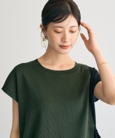 YECCA VECCA メッシュ編みレイヤードニット