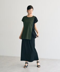 YECCA VECCA メッシュ編みレイヤードニット