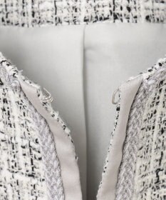 J.PRESS LADIES 【セットアップ対応】ファンシーツイード ノーカラー ジャケット