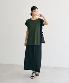 YECCA VECCA メッシュ編みレイヤードニット