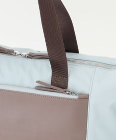 Y'SACCS ナイロン×リサイクルレザー　コンビマルチトート