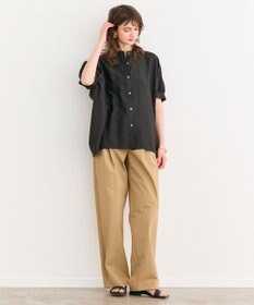 BEIGE， 【洗える】GAZANIA / コットンチノ2タックワイドパンツ