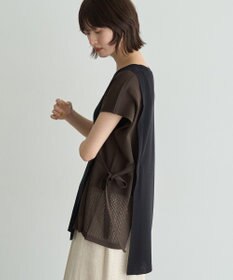 YECCA VECCA メッシュ編みレイヤードニット