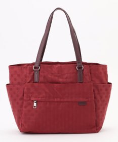 Y'SACCS ドットジャガードポーチ付きトートバッグ