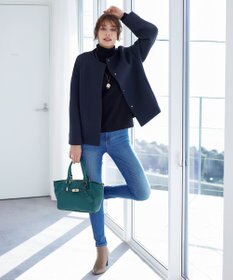 Tiaclasse ダイバー素材ノーカラージャケット