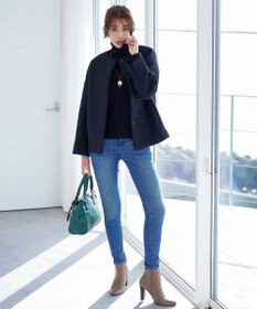 Tiaclasse ダイバー素材ノーカラージャケット