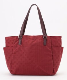 Y'SACCS ドットジャガードポーチ付きトートバッグ