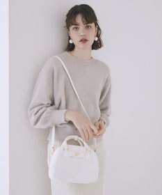 Maison de FLEUR 【限定カラーあり】フェイクファーラウンドバッグ