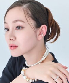 Phoebe 【金属アレルギー対応】パールフローイヤーカフ　シルバー/ニッケルフリー