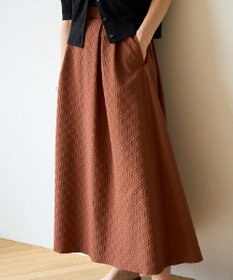 UNFILO エンボスフレアスカート