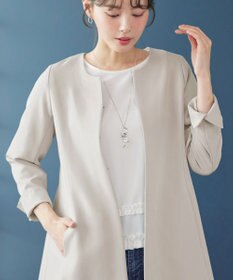 Tiaclasse バックフレアロングジャケット