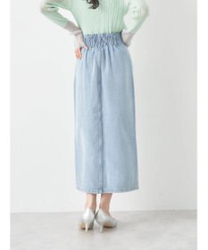 earth music&ecology ボタンナローデニムスカート