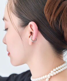 Phoebe 【金属アレルギー対応】パールフローイヤーカフ　シルバー/ニッケルフリー