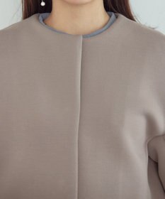 Tiaclasse ダイバー素材ノーカラージャケット