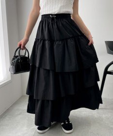 WEGO ナイロンティアードロングスカート