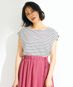 ANY 【接触冷感・UVケア】TCオーガビッツボーダー Tシャツ