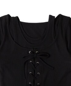 WEGO レイヤードレースアップトップス