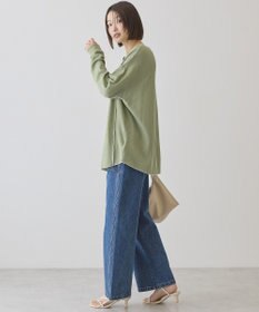 AMERICAN HOLIC 【選べる丈】ヘンリーネックワッフルメロープルオーバー