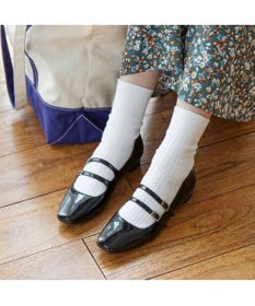 ing <ing>ダブルストラップフラットシューズ