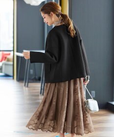 Tiaclasse ダイバー素材ノーカラージャケット